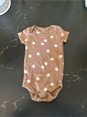 George Brown Baby One-Piece with Cream Sun Print